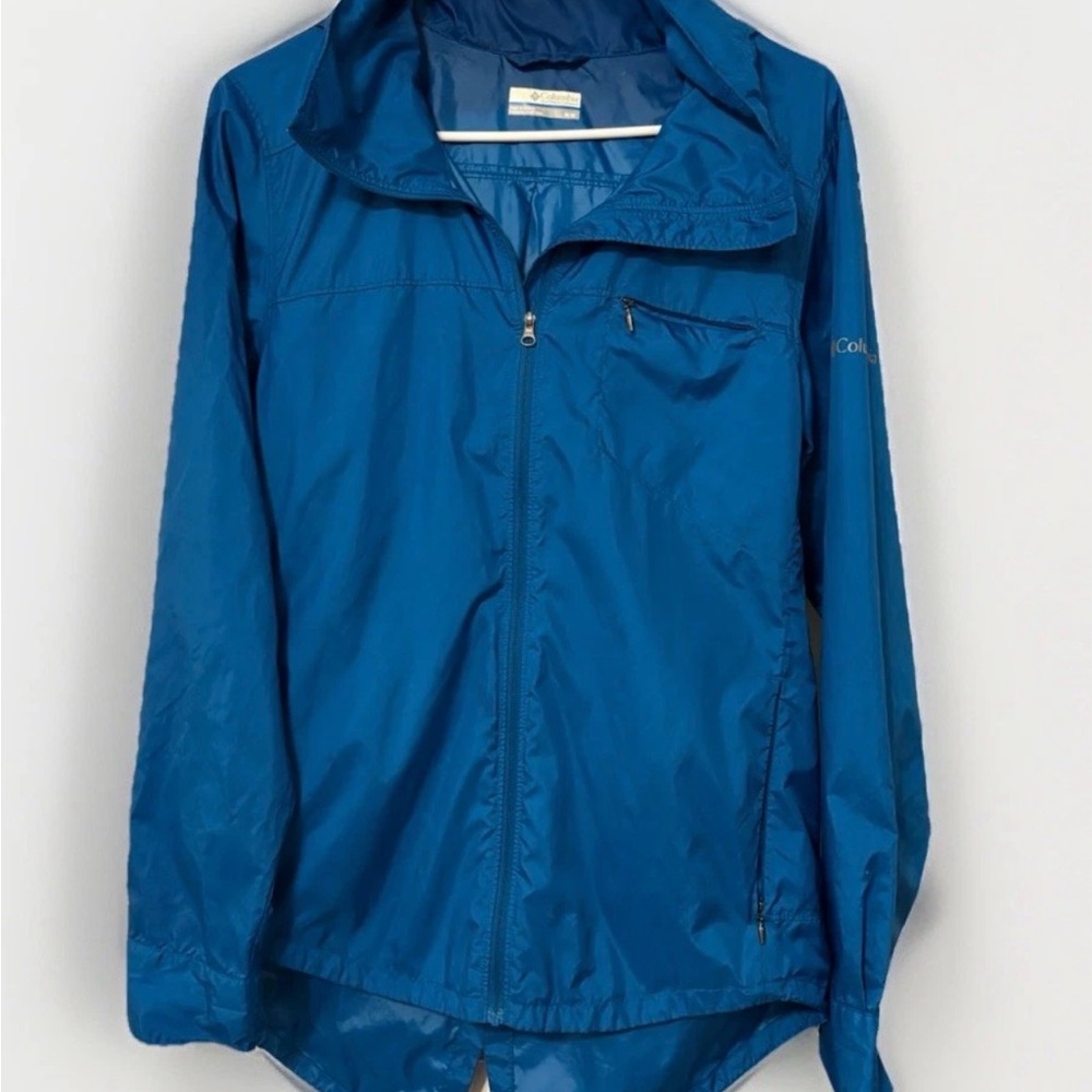 Columbia Blue Water Resistant Activewear Zip Up Jacket Size Medium Gorpcore